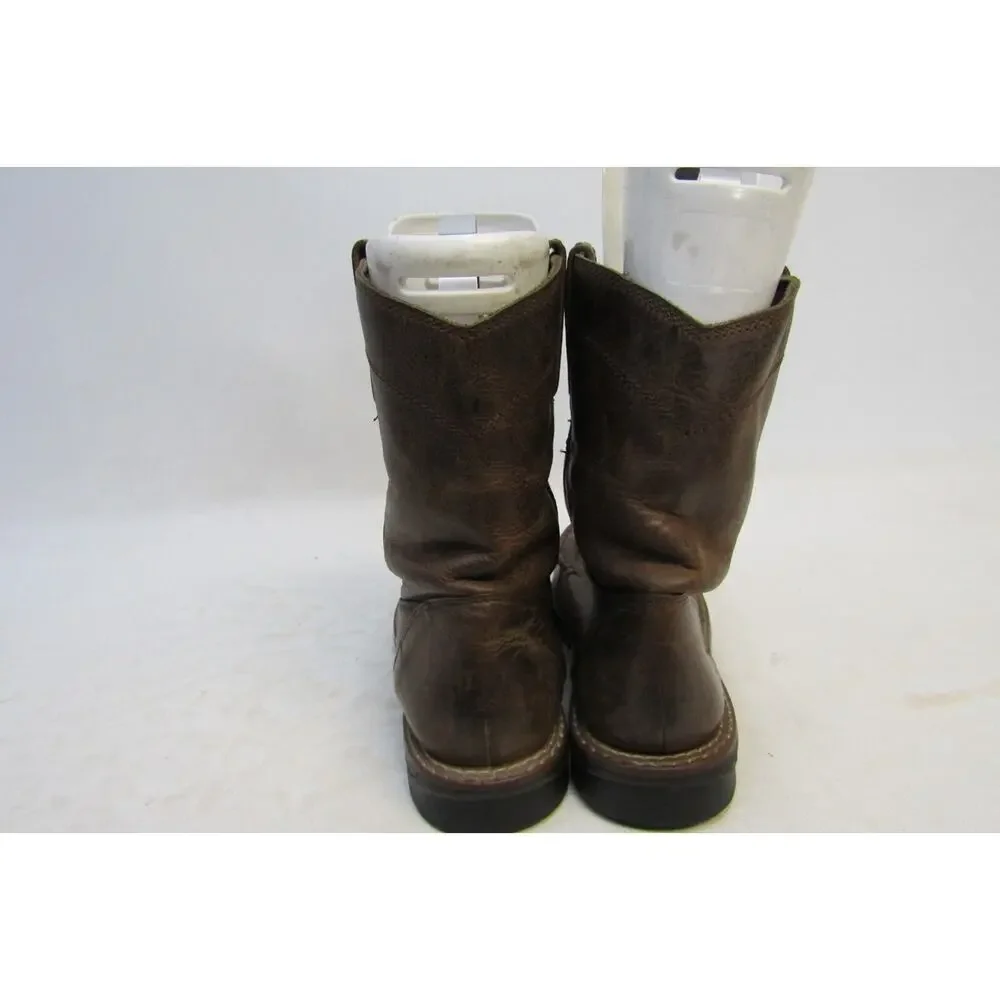 Smoky Mountain Youth Sz 1 R Brown Leather Moc Toe Western Cowboy Boots